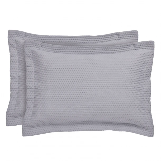 Ζεύγος Διακοσμητικές Μαξιλαροθήκες Microfiber 50x70+5εκ. Happy 9635 Grey Das Home