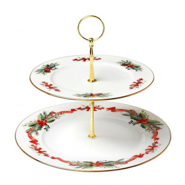 Χριστουγεννιάτικη Ορντερβιέρα 2 Όροφη Πορσελάνης Christmas Magic CRYSPO TRIO 06.240.73