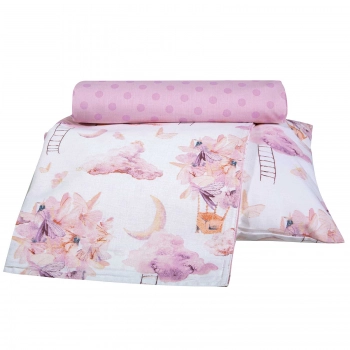 Σετ Σεντόνια Βαμβακερά Κούνιας 130x170εκ. Essential 8864 Pink Greenwich Polo Club