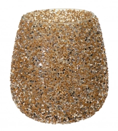 Κηροπήγιο Γυάλινο 9,5x9εκ. Strass Gold Art Et Lumiere 30540