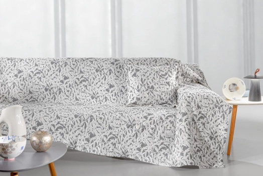 Ριχτάρι Βαμακερό Chenille Διθέσιος 180x250εκ. Blossom Smoke Guy Laroche