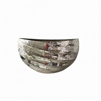 Διακοσμητικό Μπωλ Μεταλλικό Ασημί 39x16x22εκ. Art Et Lumiere 22016