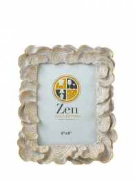 Κορνίζα Polyester Ασημί Με Κοράλια 15x20εκ. Zen Collection 25.12.51478