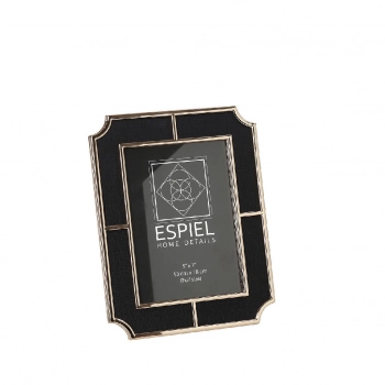 Κορνίζα Μεταλλική Με Μαύρο Ύφασμα ESPIEL 13x18εκ. FAM739