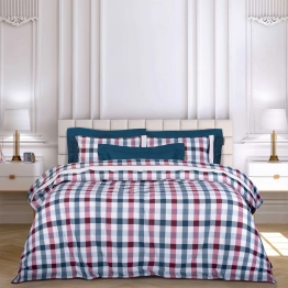 Σετ Σεντόνια Βαμβακερά King 260x280εκ. Εssential 2266 Μπλε-Κόκκινο Greenwich Polo Club