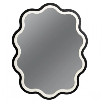 Καθρέπτης Τοίχου Ξύλινος Μαύρος-Λευκός 78x2,5x100εκ. ESTHETI 811-30012