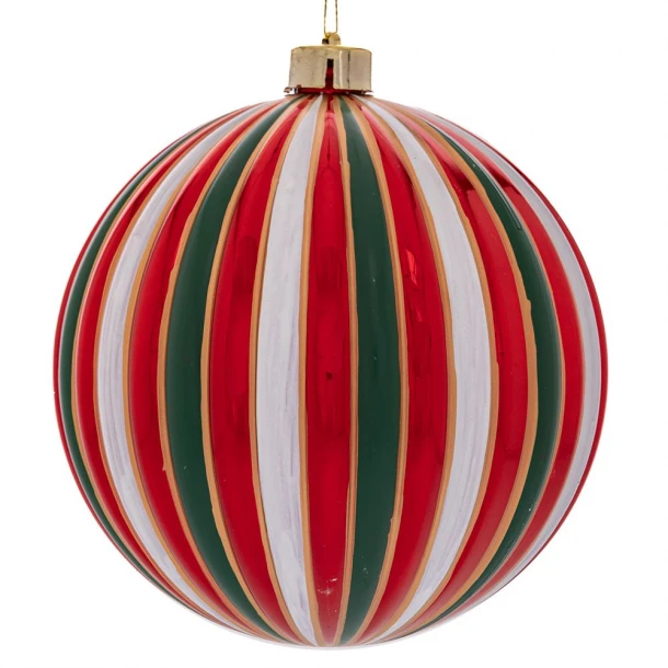 Χριστουγεννιάτικη Μπάλα Πλαστική Τρίχρωμη 15εκ. iliadis 86507