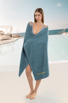 Πετσέτα Θαλάσσης Polycotton Resort Petrol 90x180εκ. Guy Laroche