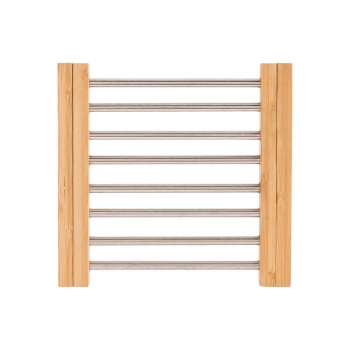 Βάση Μαγειρικού Σκεύους Πτυσσόμενη Ανοξείδωτη-Bamboo Essentials Estia 22x2,2εκ. 01-13011