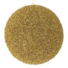 Χριστουγεννιάτικη Μπάλα Polyfoam Χρυσή Glitter 20εκ. iliadis 83541