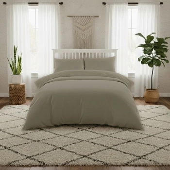 Σεντόνι Μεμονωμένο Βαμβακοσατέν King Size 270x270εκ. Olive-Grey Lavish Satin Line Melinen 20005600