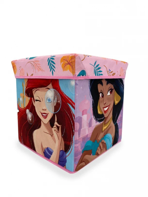 Κουτί-Σκαμπό Polyester Disney Home Princess 08 Coral 30x30x30εκ. DimCol