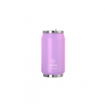 Θερμός-Ποτήρι Ανοξείδωτο Με Καλαμάκι Lavender Purple Save The Aegean Estia 300ml-7x14εκ. 01-16715