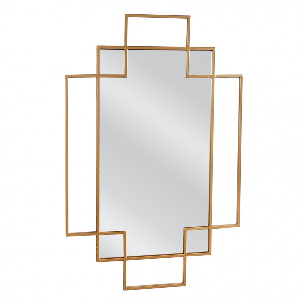Καθρέπτης Τοίχου Μεταλλικός Χρυσός Bor ARTELIBRE 60x1,5x90εκ.