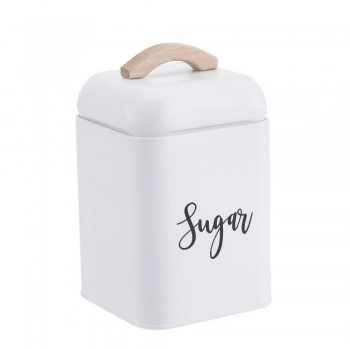 Βάζο Ζάχαρης Μεταλλικό Λευκό 11,2x13,5εκ. Cucina Oriana Ferrelli CLG707811SWH