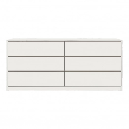 Συρταριέρα Kuanger pakoworld mdf σε λευκή απόχρωση 120x40x70εκ