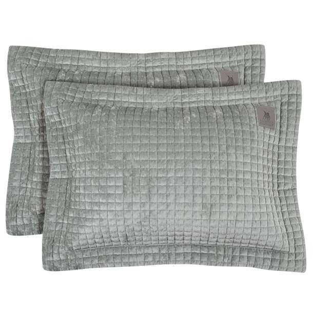 Ζεύγος Μαξιλαροθήκες Microfiber 50x70+7εκ. Με Κέντημα Classic 4430 Sage Green Greenwich Polo Club