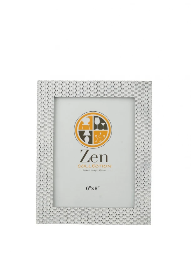 Κορνίζα Polyester Λευκή-Ασημί 15x20εκ. Zen Collection 25.2.50685