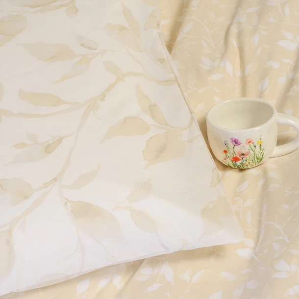 Ζεύγος Μαξιλαροθήκες Βαμβακερές 50x70εκ. Pearl Beige Ultra Line Melinen 20005841