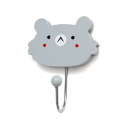 Κρεμάστρα Τοίχου Μεταλλική-Ξύλινη Grey Koala Petit Monkey PTM-HKFgrey