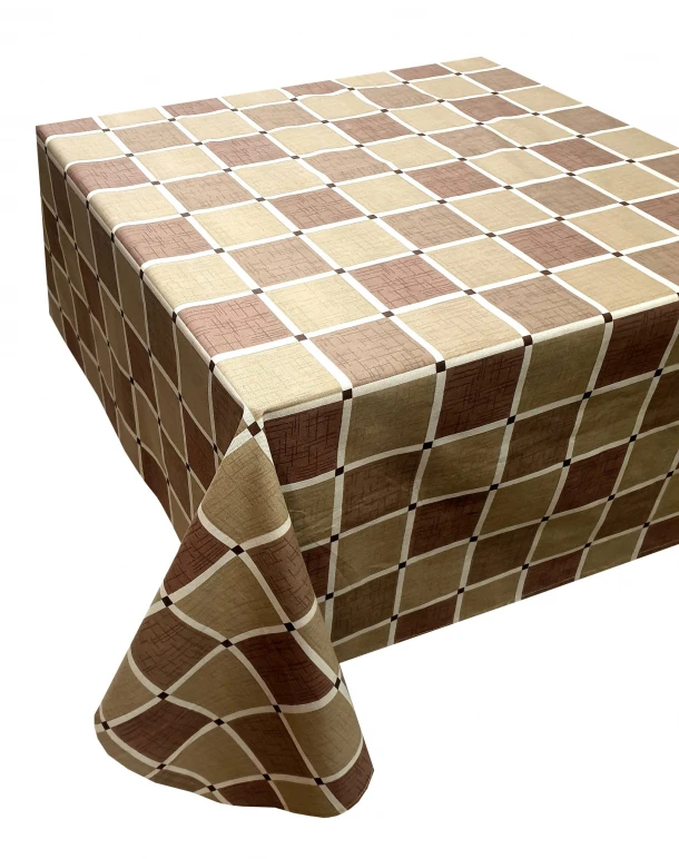 Τραπεζομάντηλο Polycotton 140x220εκ. Καρώ Design-2 Olive Komvos Home 7001755-5