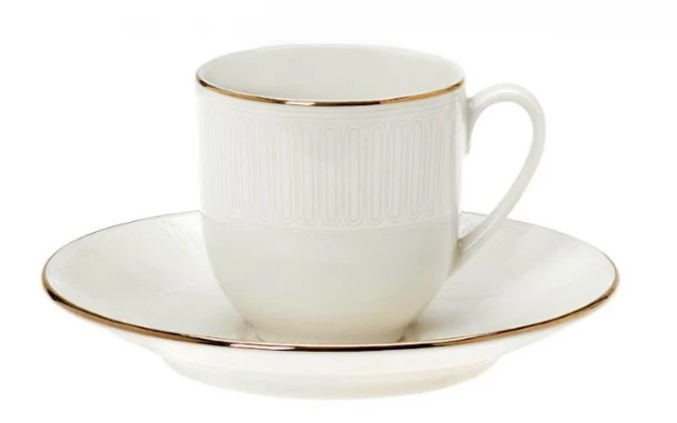 Σετ 6τμχ Φλυτζάνια Καφέ Πορσελάνης 120ml Savoi Ivory CRYSPO TRIO 03.100.17
