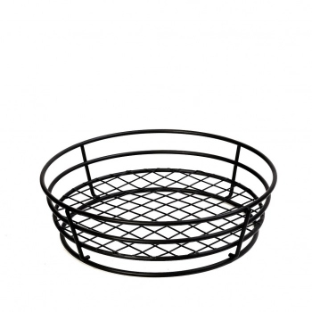 Καλάθι Μεταλλικό Στρογγυλό Μαύρο 21x21x6εκ. ESPIEL HOT1002
