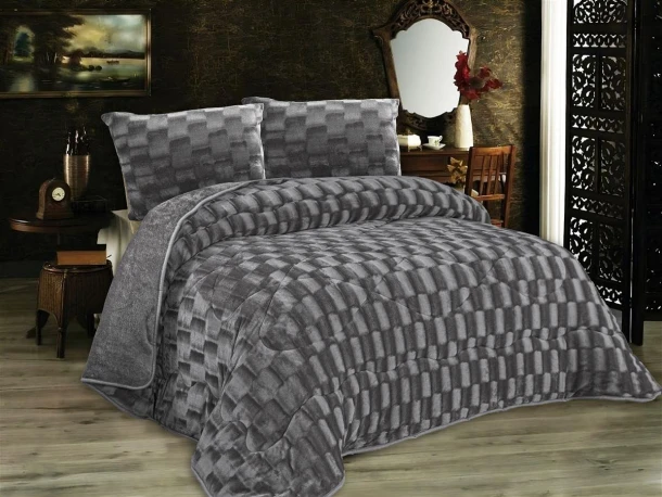 Κουβερτοπάπλωμα Fleece Υπέρδιπλο 220x240εκ. 1940 Grey DimCol