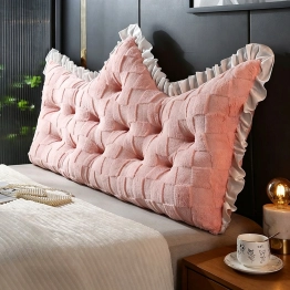 Μαξιλάρι Για Κεφαλάρι Velvet Polyester 90x55εκ. Crown Pink Melinen 20006622