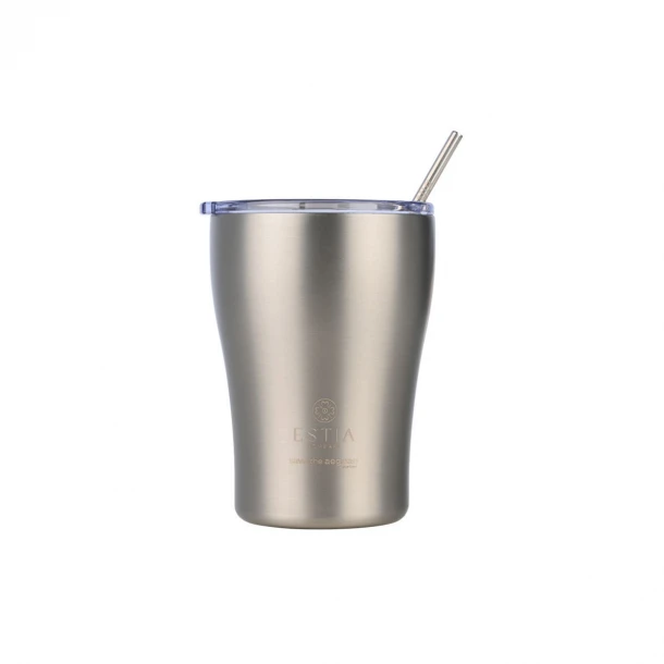 Θερμός-Ποτήρι Ανοξείδωτο Coffee Mug Steel Flow Save The Aegean 350ml-9x13εκ. Estia 01-31855