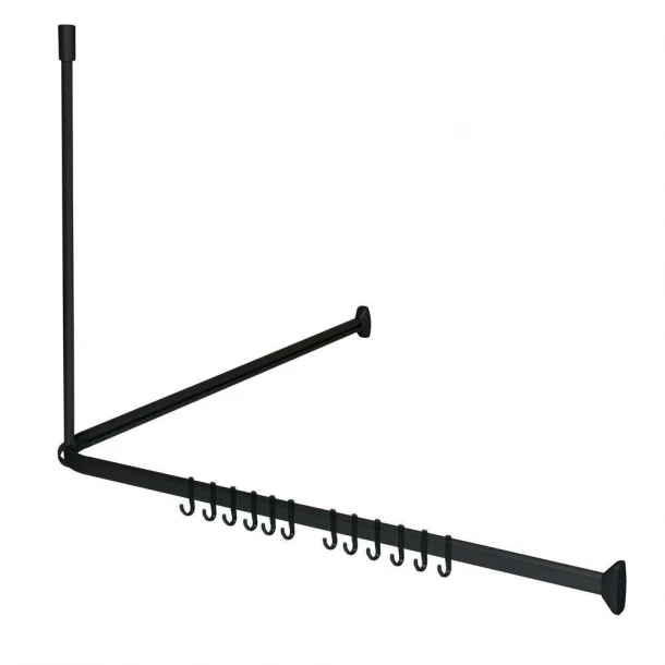 Βραχίονας Μπάνιου Γωνιακός Αλουμινίου Black Easy Roll Sealskin 800128