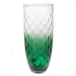Βάζο Γυάλινο Διάφανο-Πράσινο iliadis Φ25,5x60εκ. 85020
