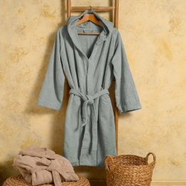 Μπουρνούζι Ενηλίκων Βαμβακερό Large Bloom Aqua Melinen 20003840