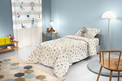 Σετ Παιδική Παπλωματοθήκη 160x220εκ. Με Μαξιλαροθήκη Enjoy Sky Saint Clair