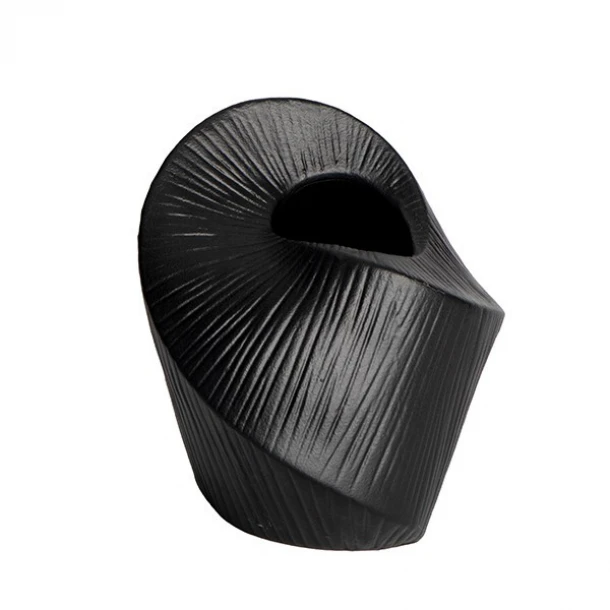 Βάζο Κεραμικό Μαύρο 15,1x12,6x15,2εκ. ESTHETI 819-01533