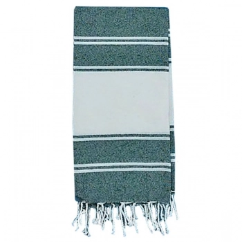 Πετσέτα Θαλάσσης Βαμβακερή Pestemal Πράσινη 90x180εκ. Με Λευκή Φάσα Summer Tiempo 42-3171