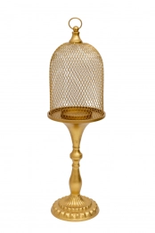 Κηροπήγιο Κλουβί Μεταλλικό Χρυσό 18x57εκ. Zen Collection 24.18.50042