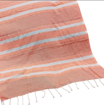 Πετσέτα Θαλάσσης Pestemal Βαμβακερή Orange 90x180εκ. Summer tiempo 42-3368