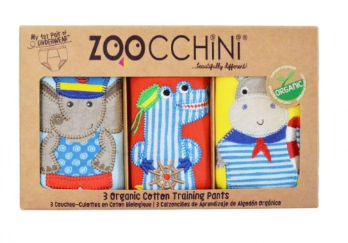 Εκπαιδευτικά Βρακάκια Σετ 3τμχ Οργανικά Βαμβακερά 2-3 Ετών Sailors Zoocchini ZOO13013-2T/3T
