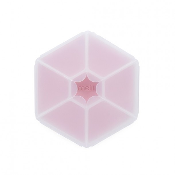 Φαγητοδοχείο Πλαστικό Με 6 Χωρίσματα Snackle Box Hexagon Pink Melii MEL23700