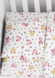 Μαξιλαροθήκη Φανελένια Bebe 35x45εκ. Elephant 072 White-Pink DimCol