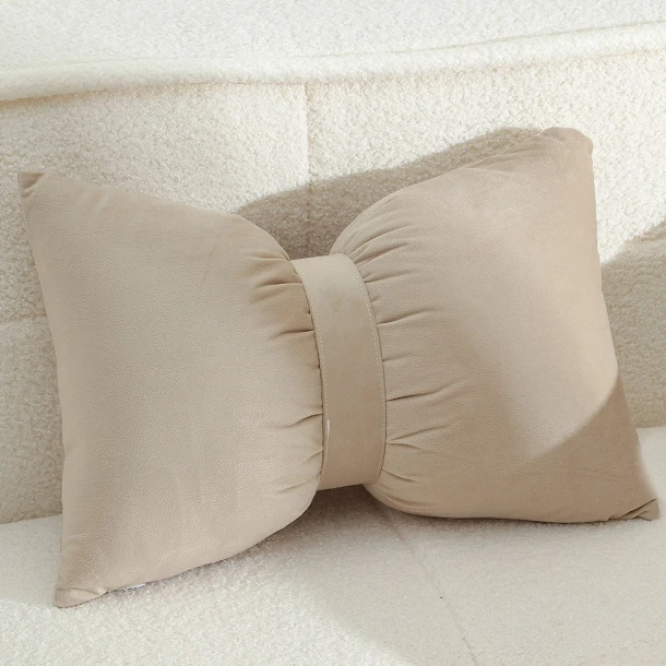Διακοσμητικό Μαξιλάρι Βελουτέ 50x35εκ. Bow Beige Melinen 20005700