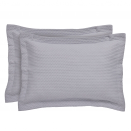Ζεύγος Διακοσμητικές Μαξιλαροθήκες Microfiber 50x70+5εκ. Happy 9635 Grey Das Home