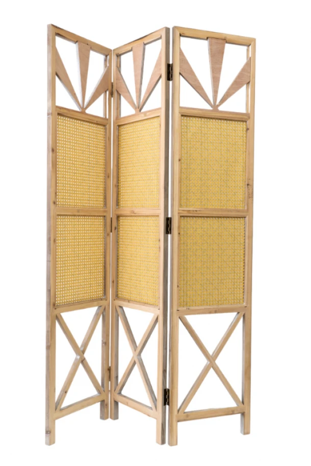 Παραβάν Ξύλινο-Ψάθινο Natural 120,5x3x180εκ. Zen Collection 24.27.49946