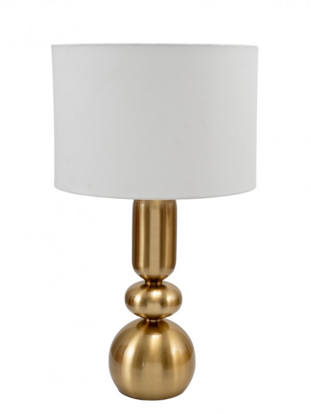 Φωτιστικό Επιτραπέζιο Μεταλλικό Λευκό-Χρυσό 58εκ./33x22,9εκ. Zen Collection 25.51.52328