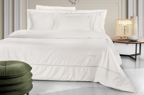 Σετ Σεντόνια Βαμβακερά King 270x280εκ. Elite Ivory-Beige Guy Laroche
