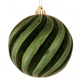 Χριστουγεννιάτικη Μπάλα Πλαστική Γυαλιστερή Κυπαρισσί 15εκ. iliadis 90981