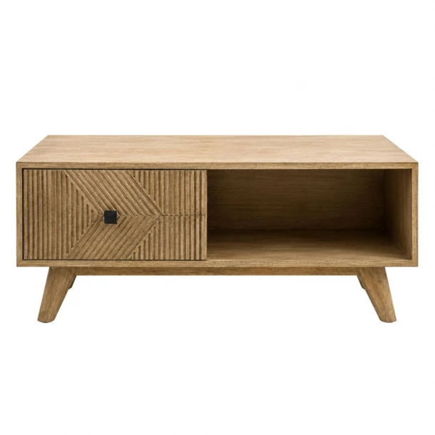 Τραπεζάκι Σαλονιού Ξύλινο Vintage 90x90x40,5εκ. Natural iliadis 95233