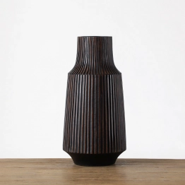 Βάζο Ανάγλυφο Polyresin Καφέ 20,5x2,5x41εκ. ESPIEL FIK401