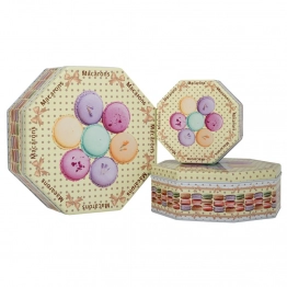 Κουτί Σετ 3τμχ Μεταλλικό Εξάγωνο 21x8εκ.-19x7εκ.-13x4,5εκ. iliadis 89952